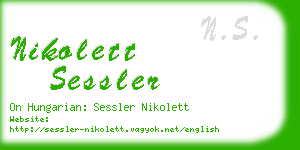 nikolett sessler business card